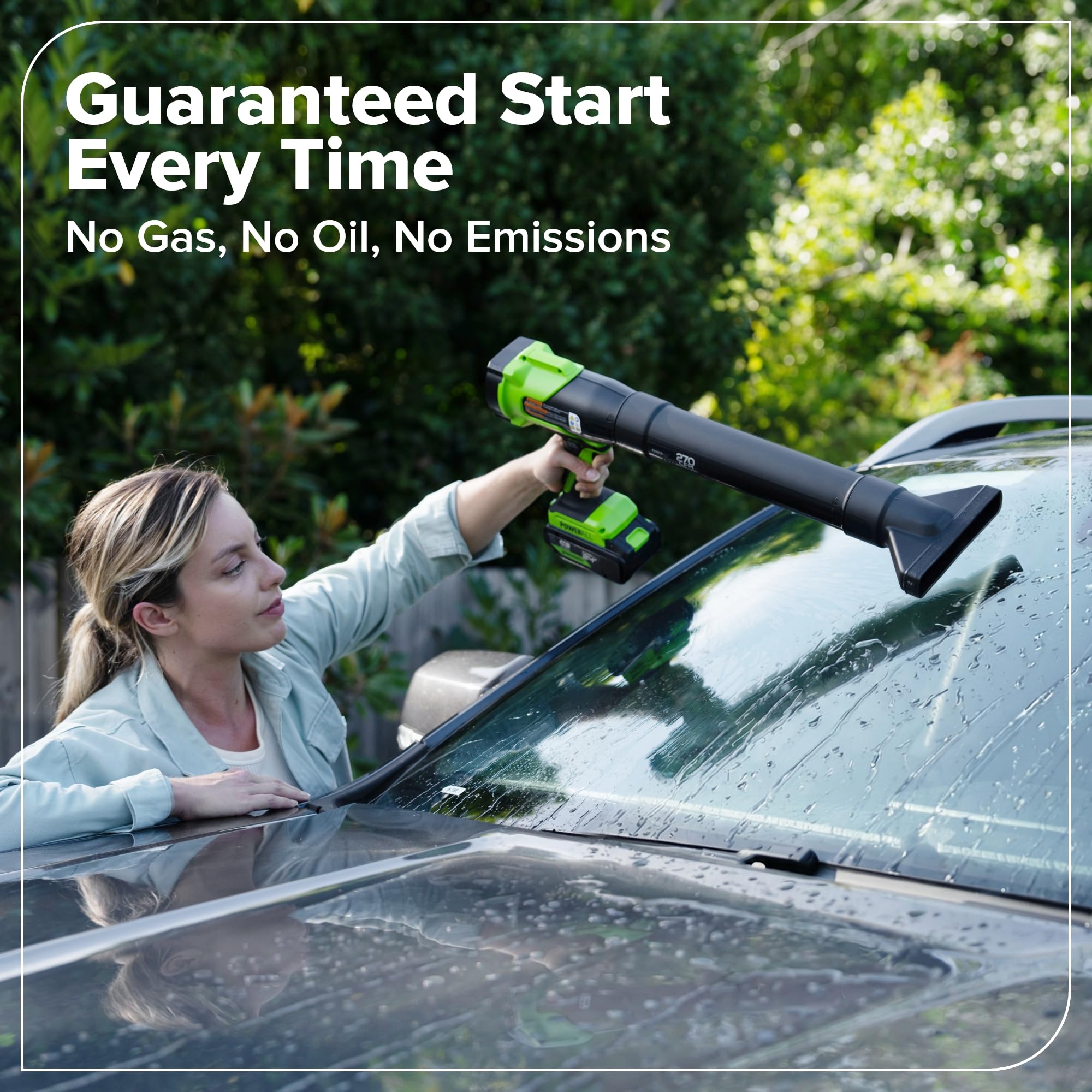 Greenworks 24V Soffiatore a Batteria con 4Ah & Caricatore 65W PD, 209km/h 7,65m³/min Potente da Giardino & Auto, Leggero, Velocità Variabile BL1002HA1