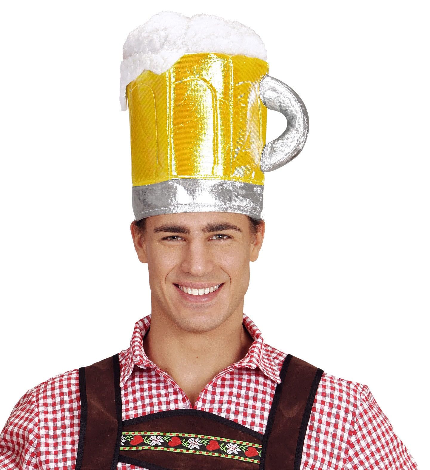W WIDMANN MILANO Party Fashion - Beer Mug Hat for Adults Unisex, Oktoberparty, Bavarian, Tyrolean, Carnival