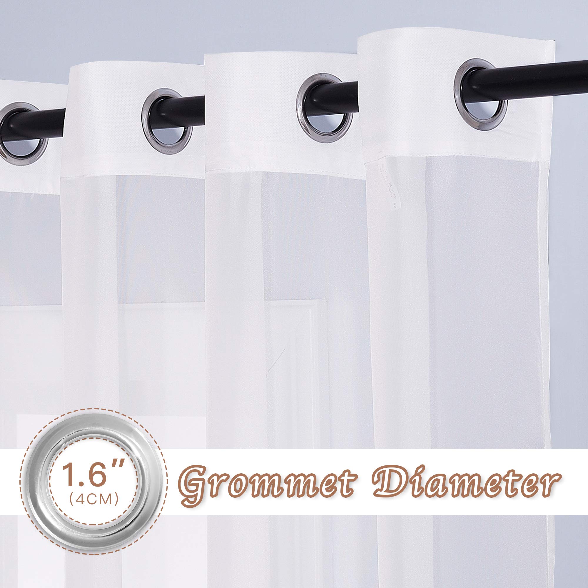 Snapklik.com : NICETOWN Sheer Window Curtains For Bedroom, Grommet Airy ...