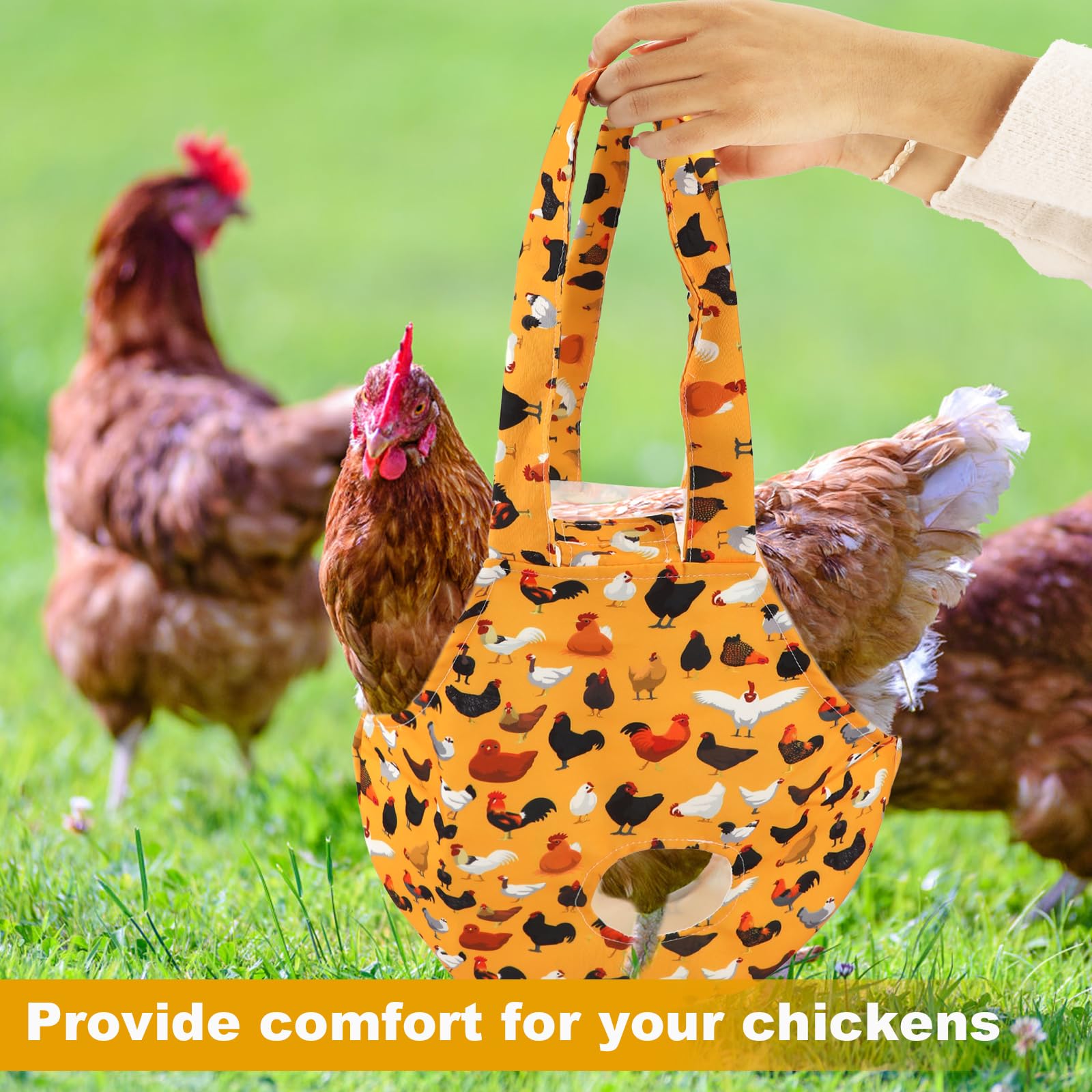 Chicken Bag, Étanche Sac De Poulet Fourre avec Poignée Sac Porte-Poulet Sac de Transport à Bandoulière Sac Poule pour Poule Coq Extérieur Voyage Randonnée Conduite