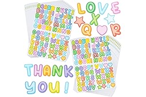 1800Pcs Colorful Alphabet Waterproof Vinyl Stickers