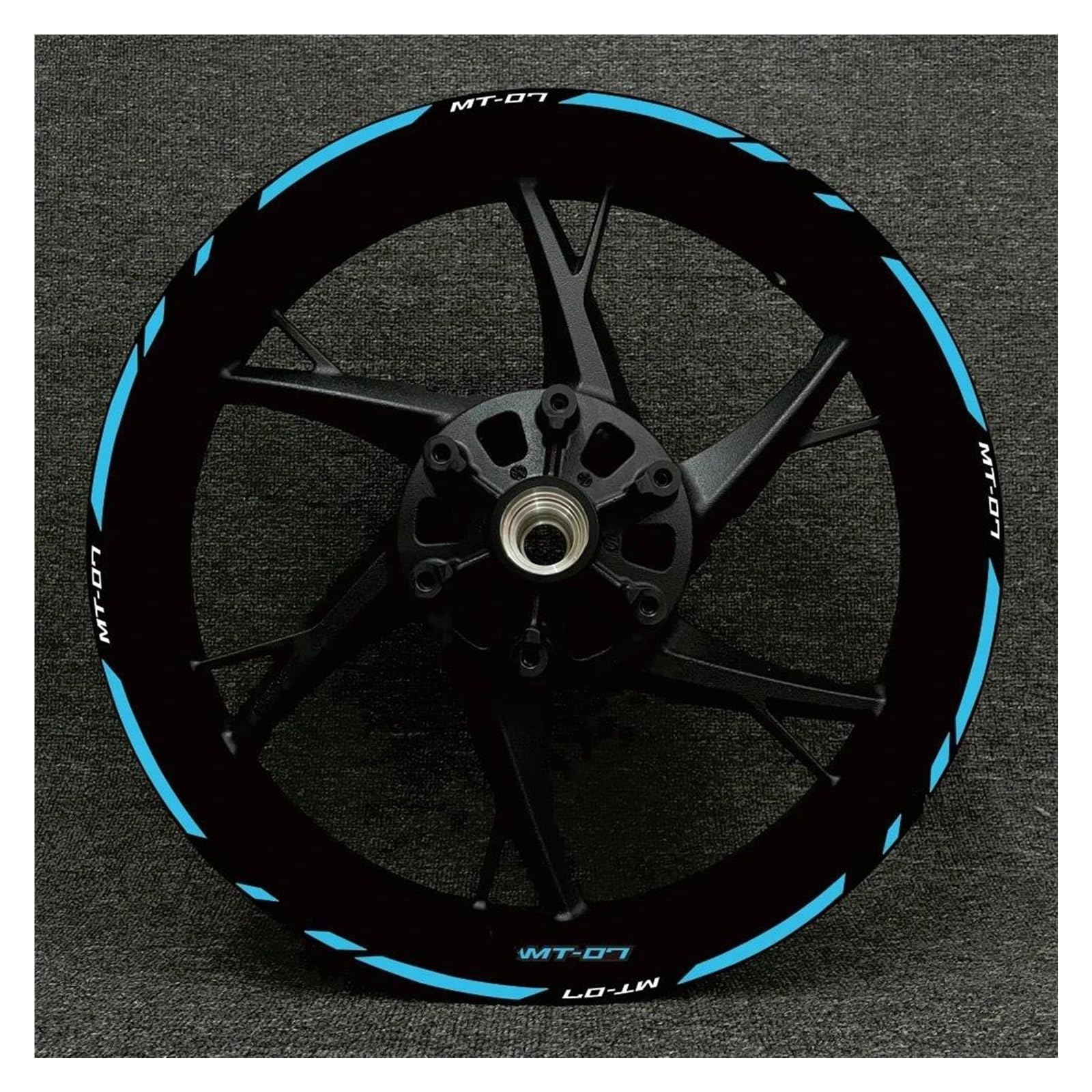Motorcycle Reflective Wheel Stripe Sticker Set Waterproof Rim Decals for Yamaha MT-07 2022(Color16)