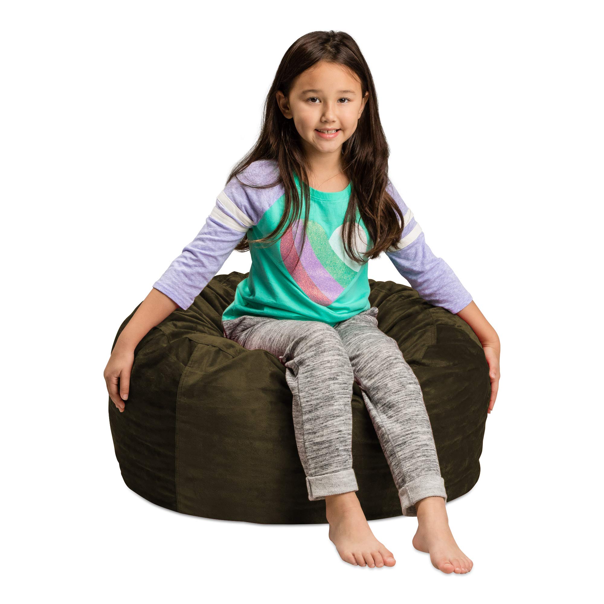 Sofa Sack - Plush, Ultra Soft Kids Bean Bag Chair - Memory Foam Bean Bag Chair with Microsuede Cover - Stuffed Foam Filled Furniture and Accessories for Kids Room - 2' Olive Product Image 1
