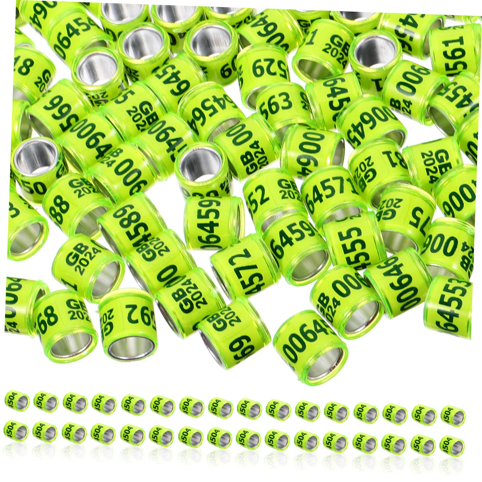 ibasenice 100pcs Bird Leg Bands Pigeon Foot Rings for Racing Pigeons Parrots Chickens and Other Birds Easy to Use Lightweight Material Bright Colors for Easy Identification