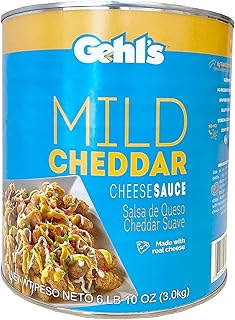 Gehl's Mild Cheddar Cheese Sauce #10 Can – Bulk Queso Nacho Cheese Sauce, Shelf Stable, 6Lb. 10 oz. Can