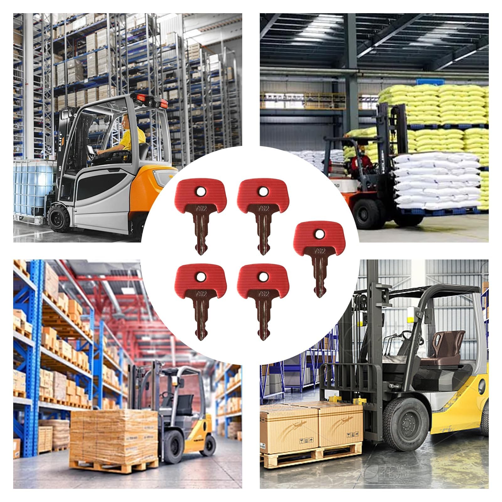 Zapasowy klucz zapłonowy 702, 5 szt., czerwony do Jungheinrich, Plant Key, rozruchowy, dla wózka widłowego, startowy, paleta kluczy zapasowych, 209068
