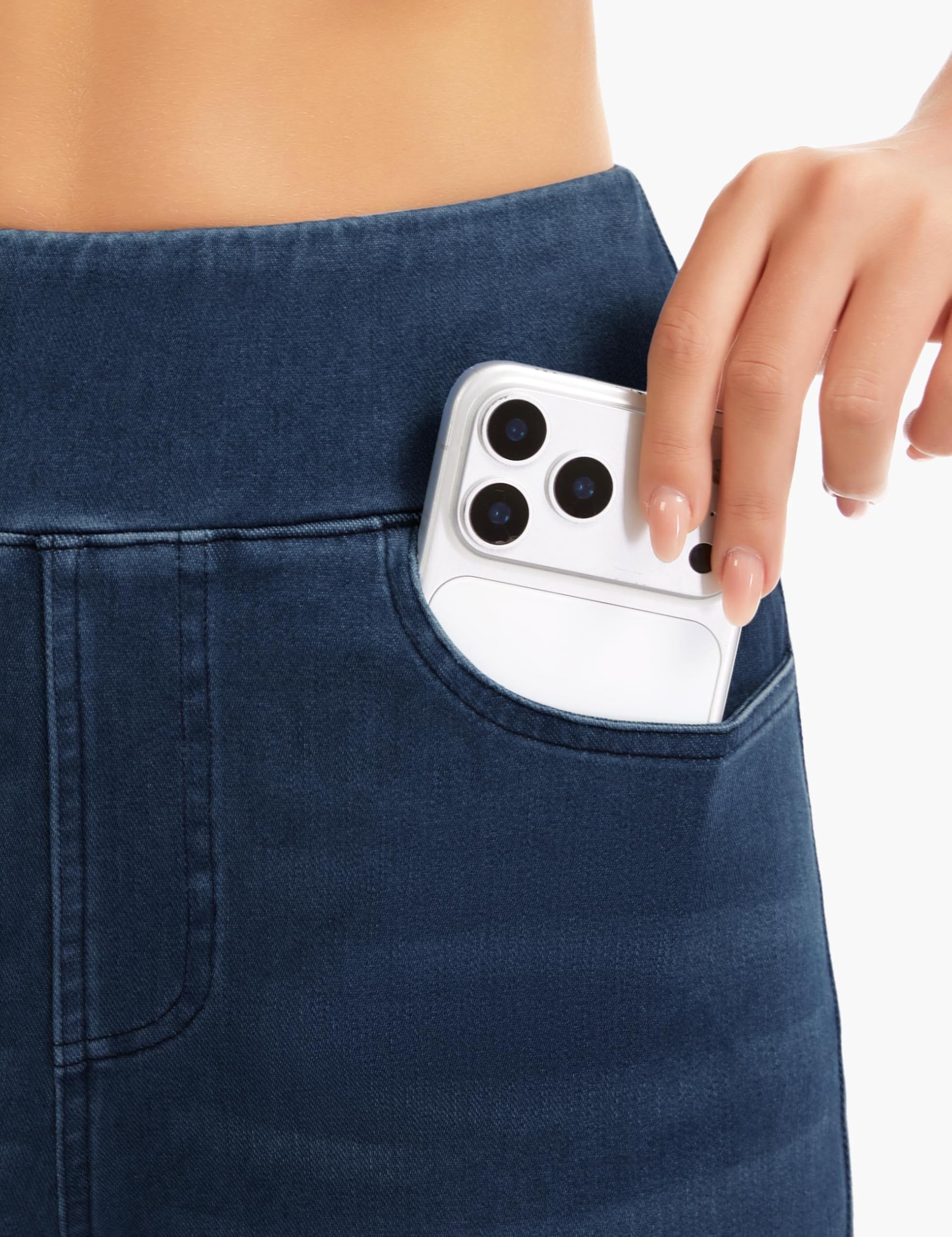 THE GYM PEOPLE Damskie dżinsy Scrunch Butt Bootcut Stretch Flared