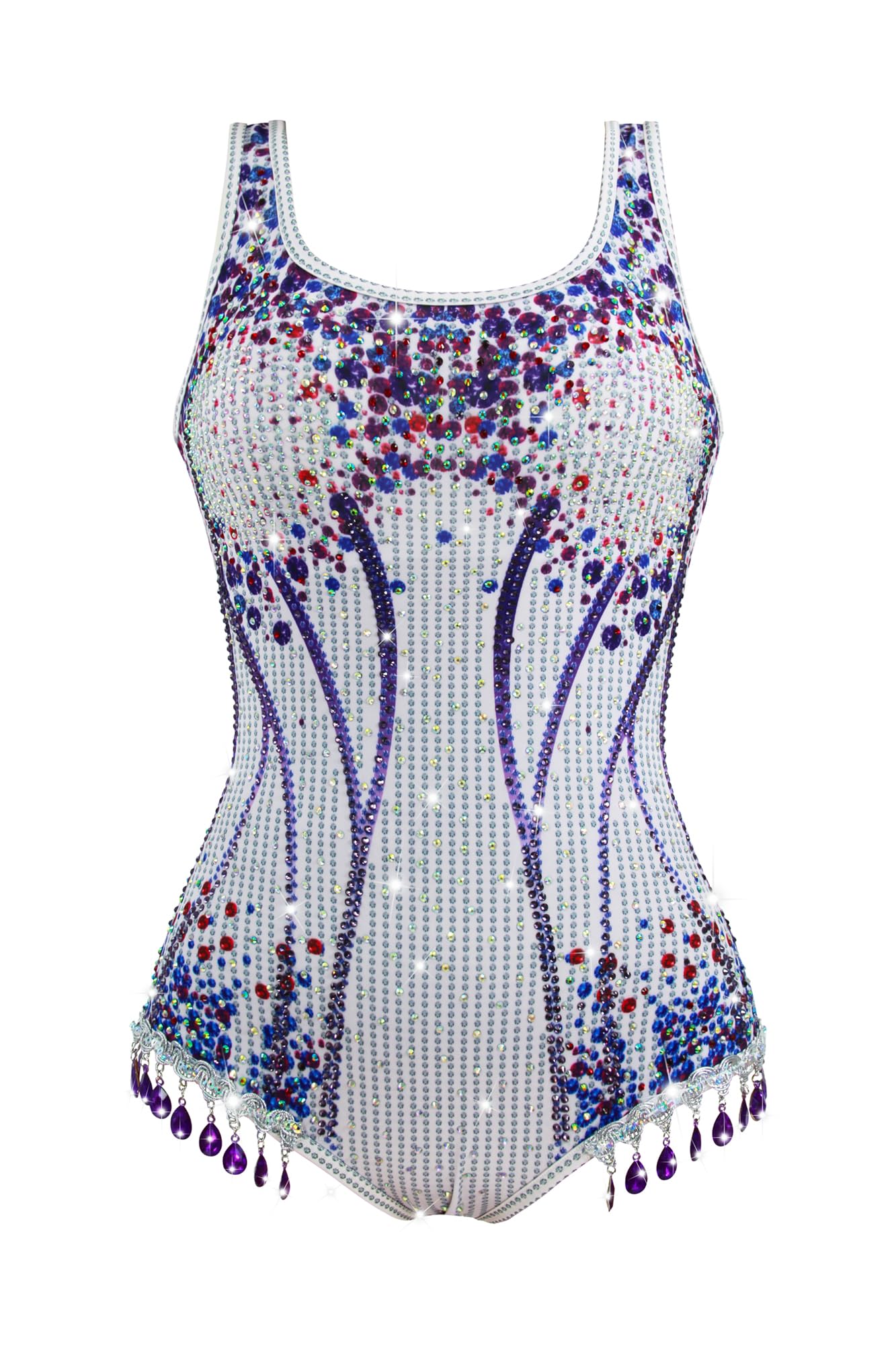 Sinkawa Jackets Sequin Bodysuit Swimsuit Sparkle Costume Tour Outfit Halloween Cosplay For Women Girls?11-12?