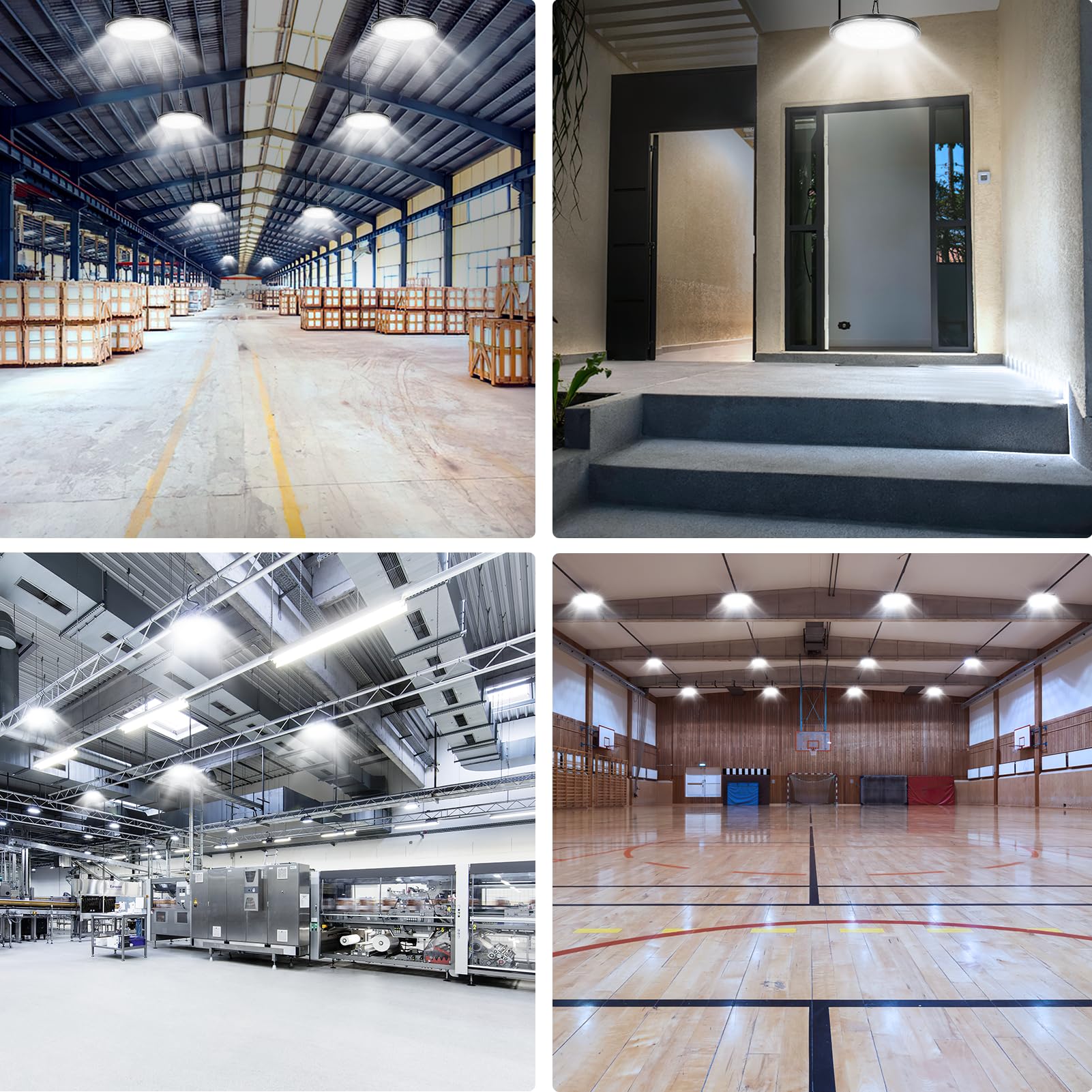 1000W Led UFO High Bay Light Cold White 6500K 100000lm AC 210-220V IP65 Waterproof Shop Lights for Workshop — view 8