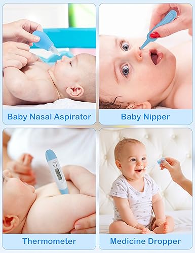 Miniatura 4 de OTTOLIVES Kit de cuidado de la salud y aseo del bebé, regalo 15 en 1 para baby shower con lima de uñas, peine de cepillo para el cabello, cepillo de