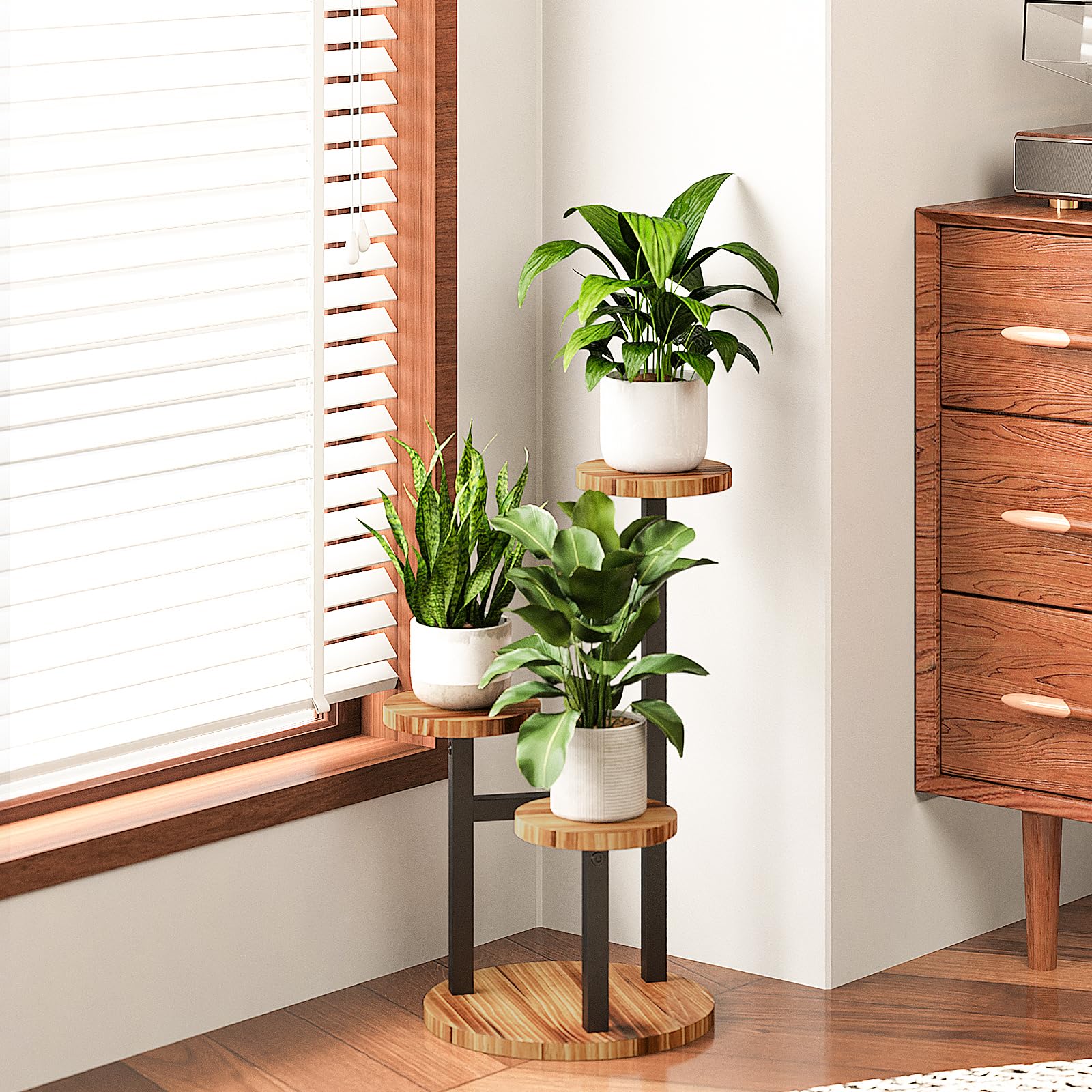 Bamworld Corner Plant Stand Indoor - Image 4