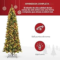 Vista 5 de Best Choice Products - Arbol de navidad delgado iluminado