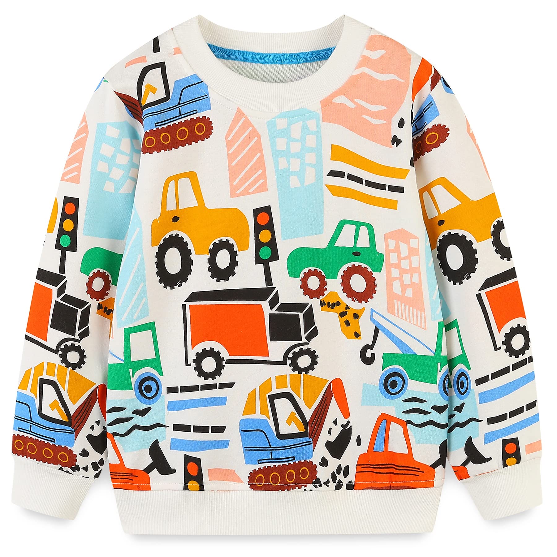 BumeexToddler Boy's Kids Crewneck Pullover Sweatshirts 2-7Year