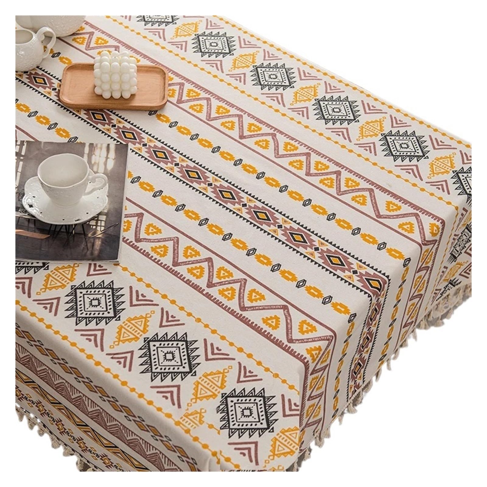 Mantel Antimanchas Mantel Rectangular con Estampado Digital for Mesa de Comedor y Cocina para Comida Boda Fiesta Cocina Camping(Design 3,140X140CM)