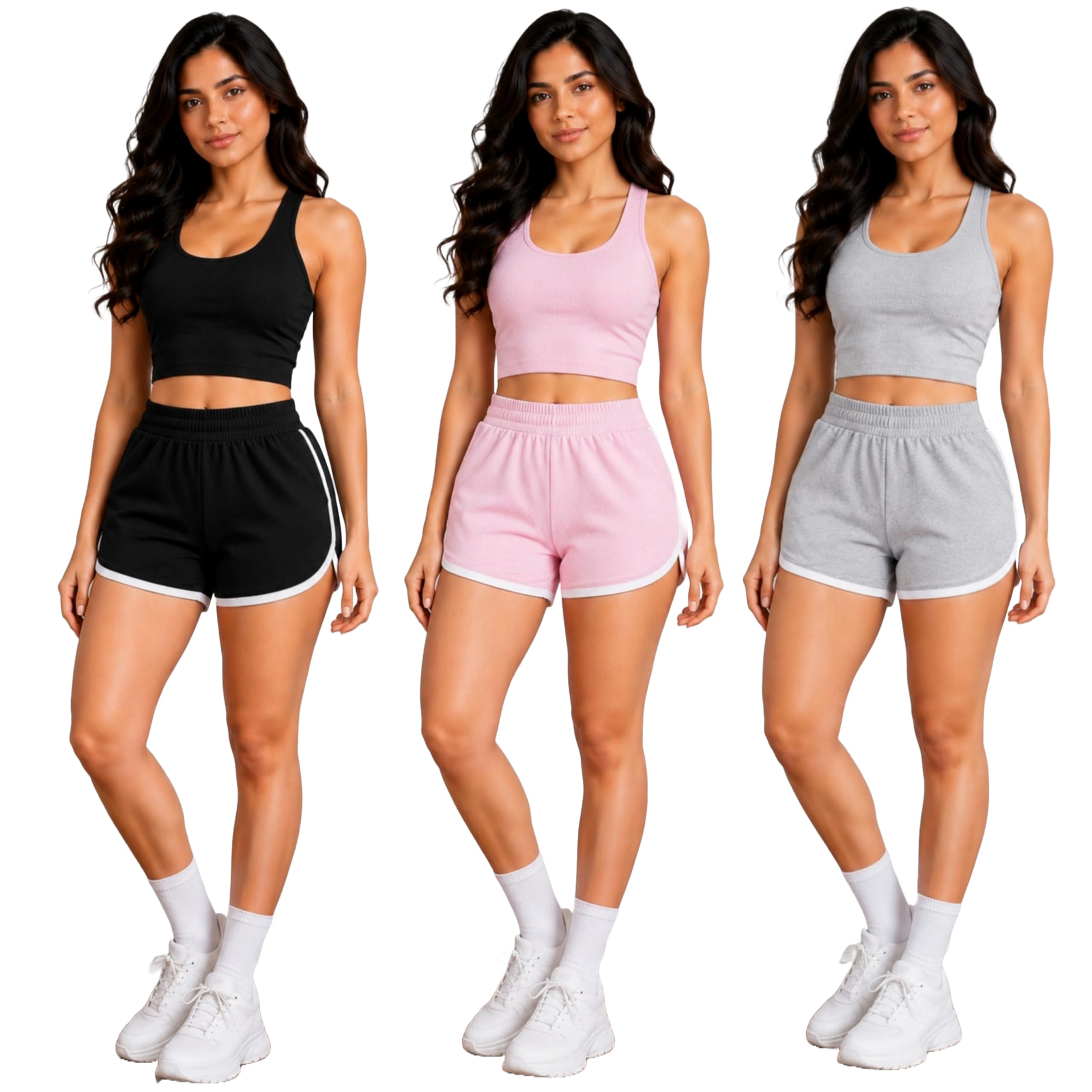 Buy Women's Athletic Dolphin Shorts with Elastic Waist, Casual