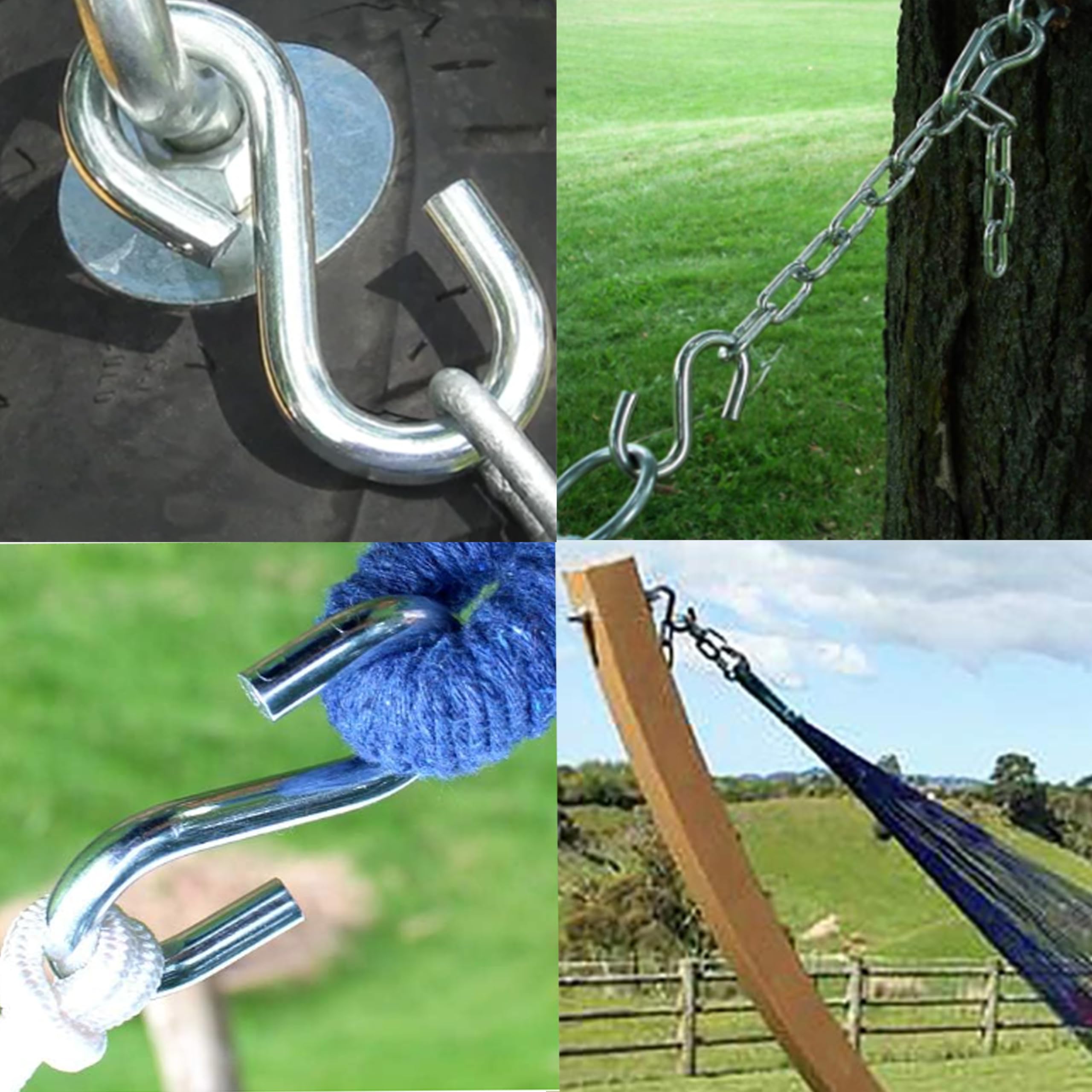 Heavy Duty S Hooks - Hang Hammocks, Plants & More -6 Heavy Duty S Hooks - Hang Hammocks, Plants & More -6