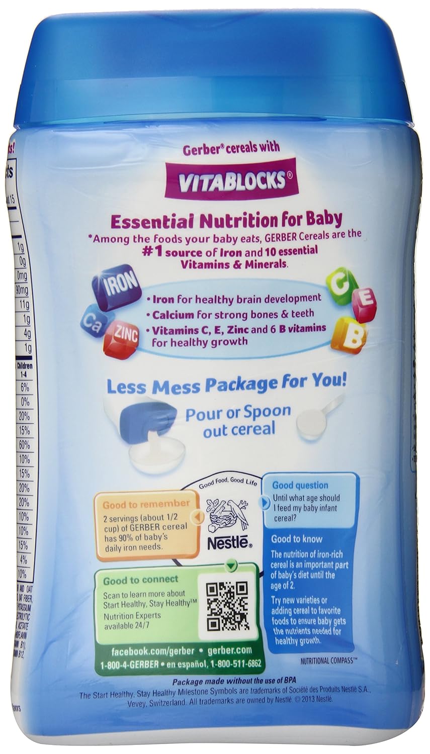 Gerber Probiotic Baby Cereal Variety Pack (8 Ounce (Pack of 6), Oatmeal Banana)