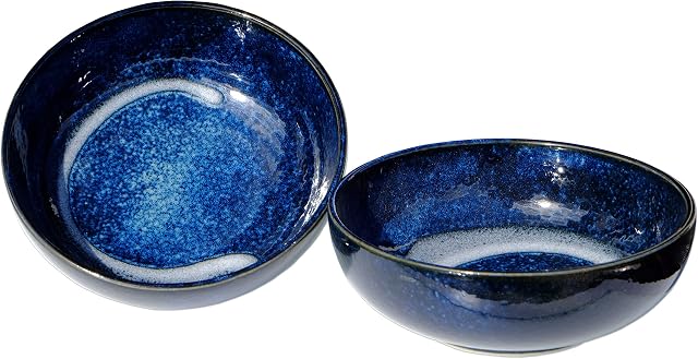 GOTO Japanese Blue Horizon bowls 15.3cm X2