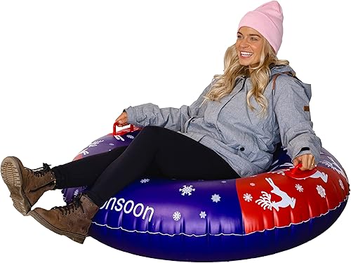 Miniatura 12 de monsoon [Planeador] Tubo De Nieve De Lujo Para Trineo De Trabajo Pesado Con Asas Para Adultos - Azul Planeador - Azul,Planeador - Verde,Planeador