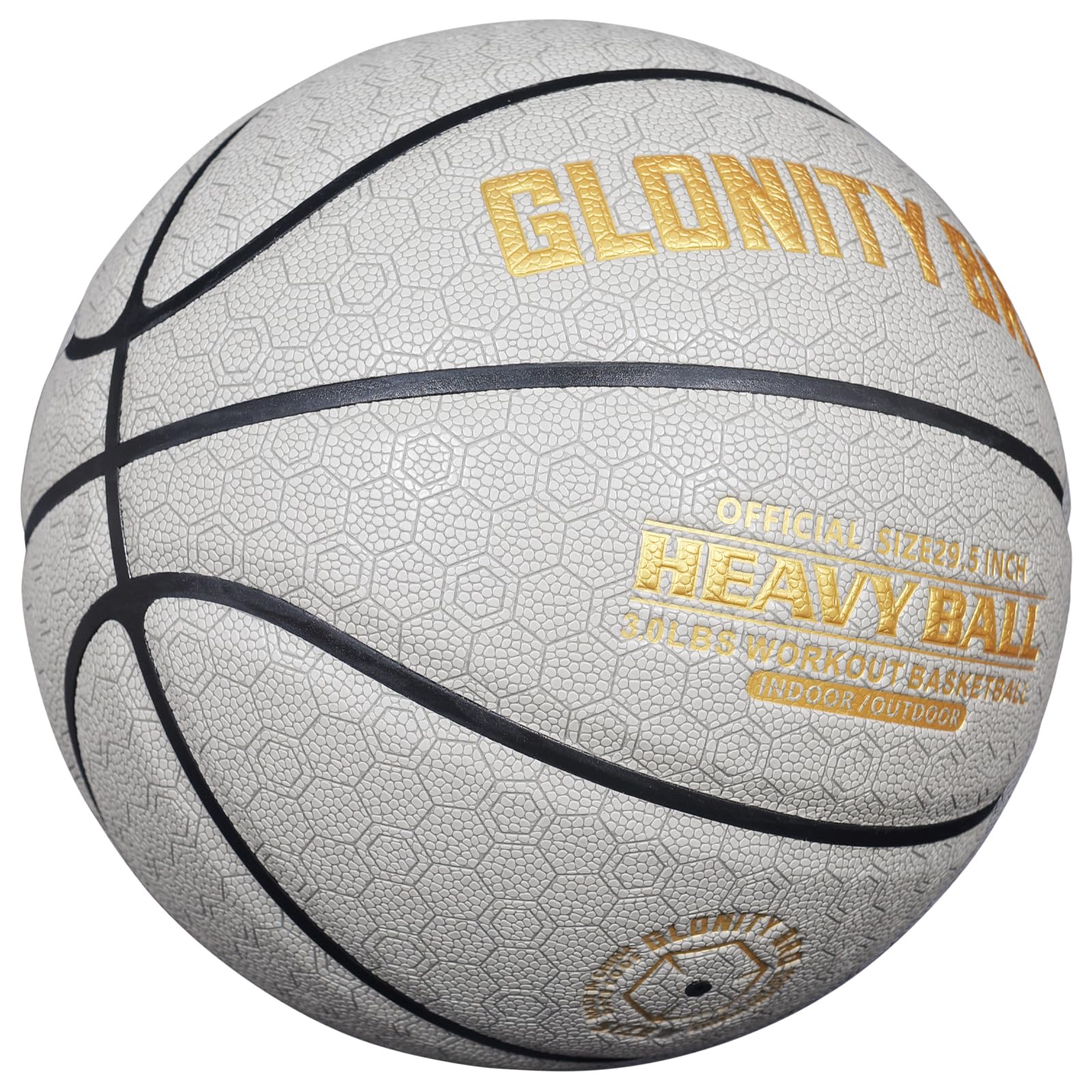 Balón de baloncesto con peso gris de 28.5 pulgadas/29.5 pulgadas, 2.2 libras/3 libras, antideslizante para exteriores e interiores, baloncesto de entrenamiento pesado para regatear, pasar