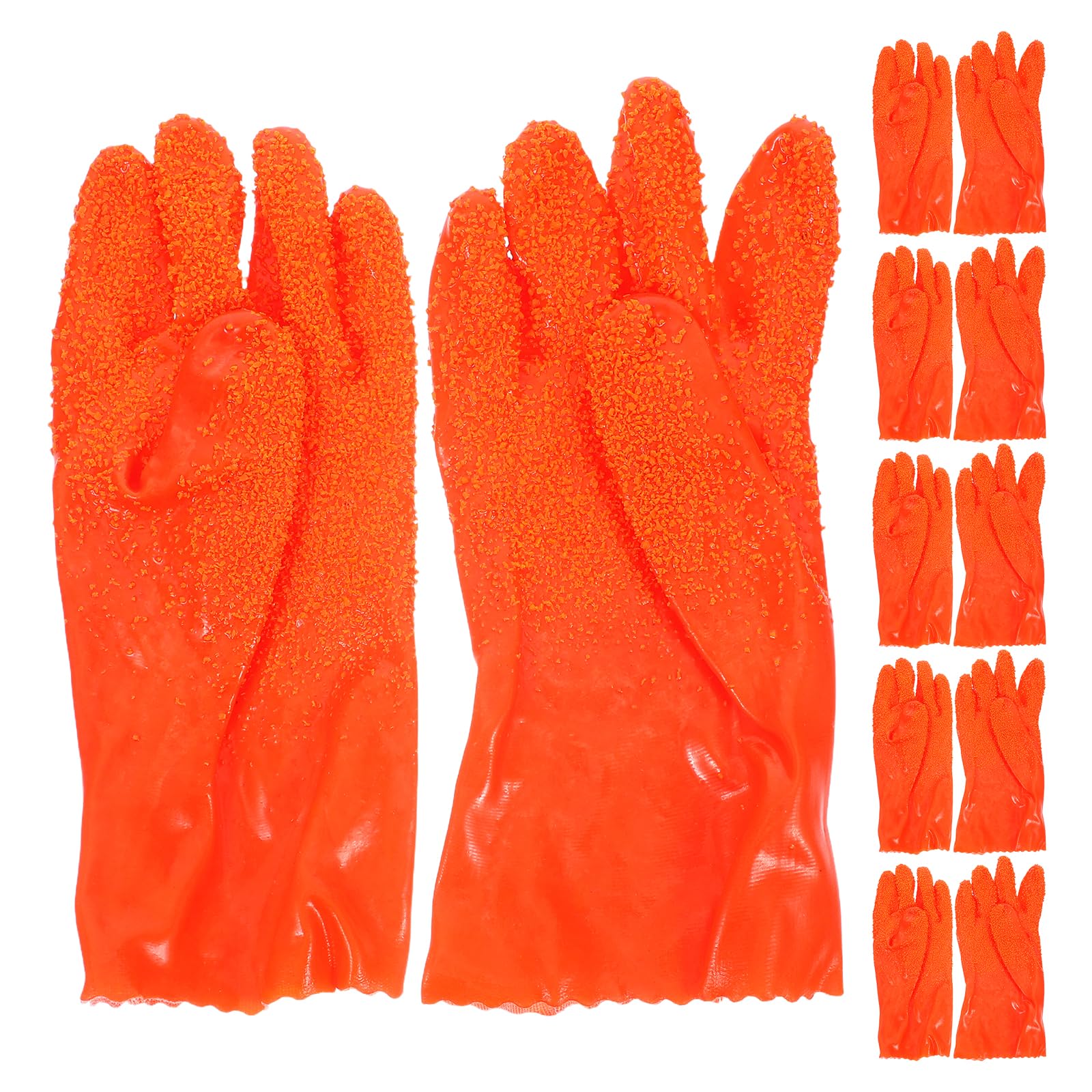 Veemoon 6 Pares de Guantes Resistentes Abrasión para Limpieza de Tuberías Diseño Flexible de Goma para Uso Industrial y Fontaneros Profesionales