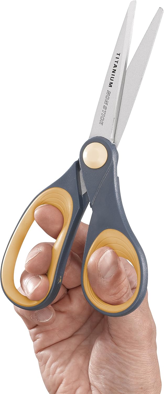 Westcott 14849 Non-Stick Titanium Bonded Scissors, 8-Inch Straight