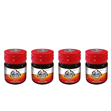 Sloan's Balm | Kills Severe Pain | Power of Ayurveda with 5 Herbal Oils | Unique Heat Action with Capsicum Extract 20gm x Pack of 4