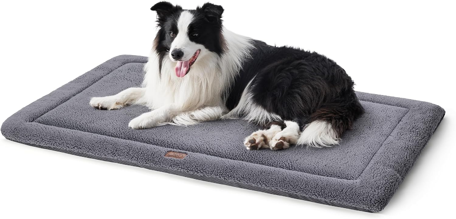 Bedsure Large Dog Bed Mat Washable Fleece Warm Dog Bed Pillow with