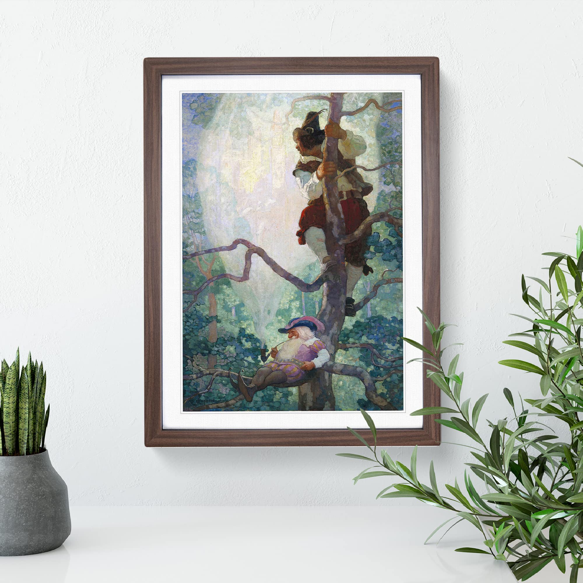 N. C. Wyeth Fantasy Classic Painting Framed Wall Art Print, Ready to Hang Picture for Living Room Bedroom Home Office Décor - Image 3