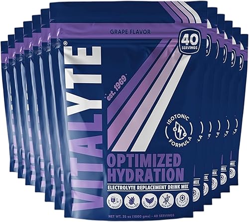 Miniatura 11 de Vitalyte Mezcla de bebida en polvo de electrolitos, mezcla de hidratación de electrolitos isotónicos, paquete de caja (6 unidades, ponche de frutas)