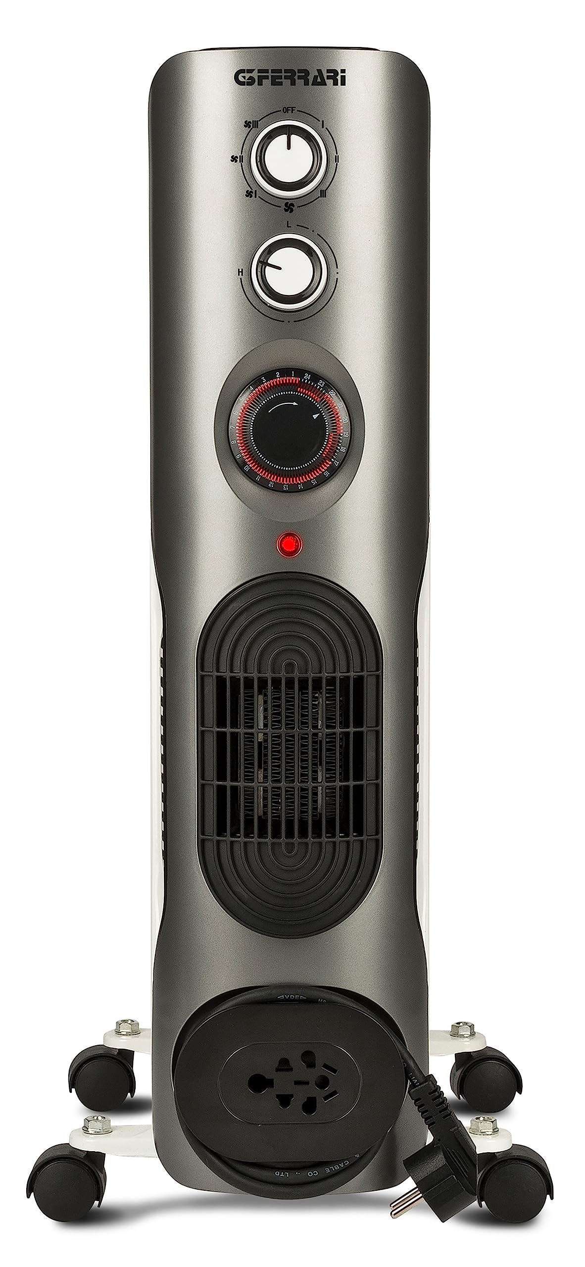 G3 Ferrari G60028 Radiador de aceite con radiador ventilador, Eco 7 funciones, 9 elementos calefactores