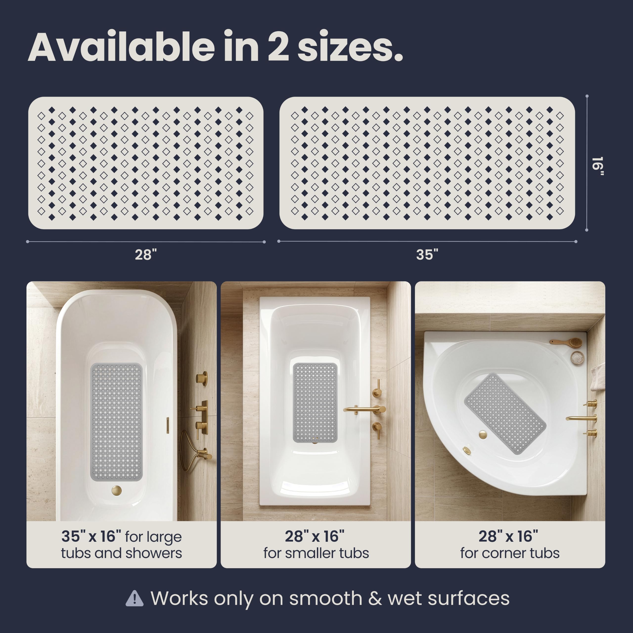 Non Slip Bathtub Mat 35x16 R605531