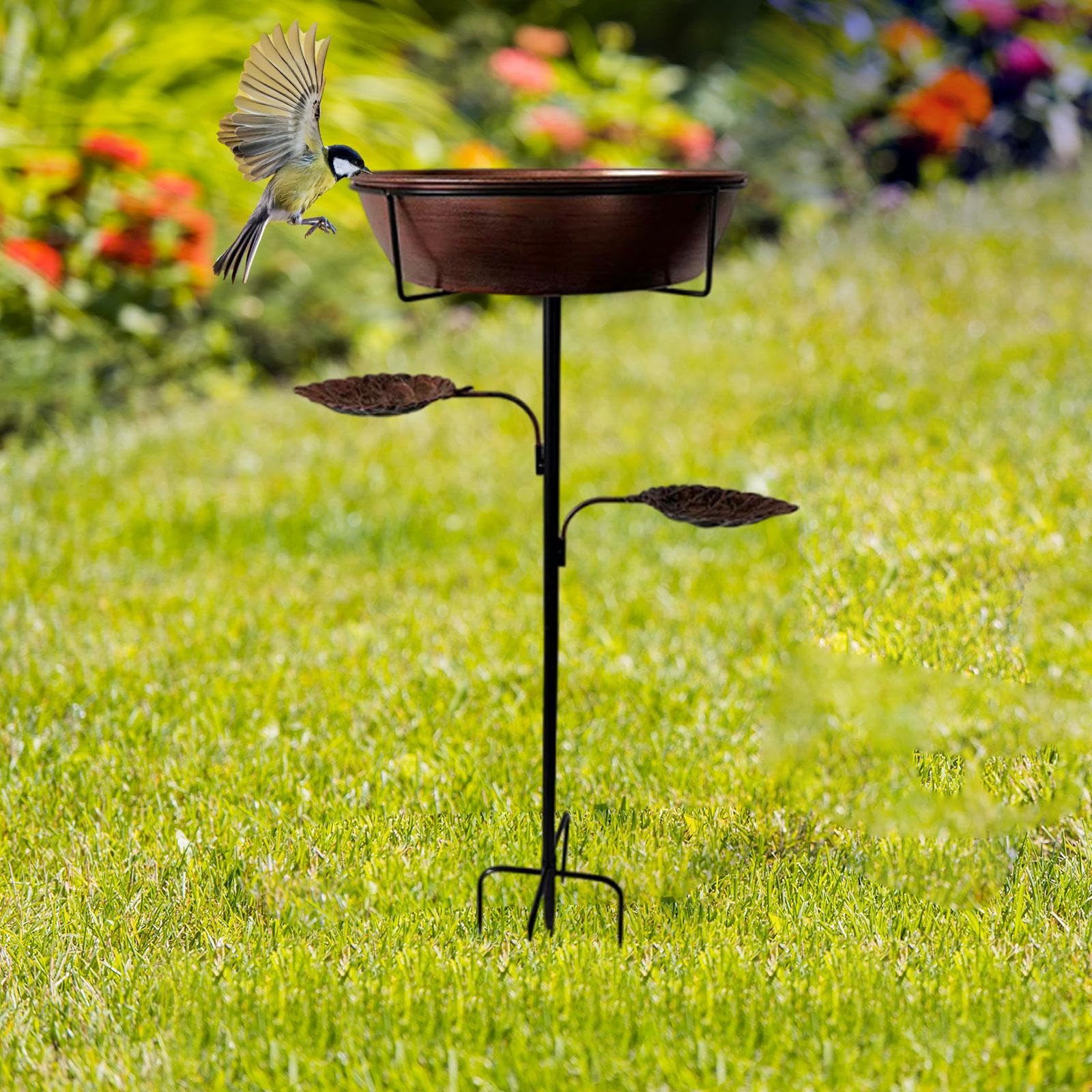 Mangiatoia per Uccelli da Esterno in Metallo Resistente, Ideale per Giardino O Patio.