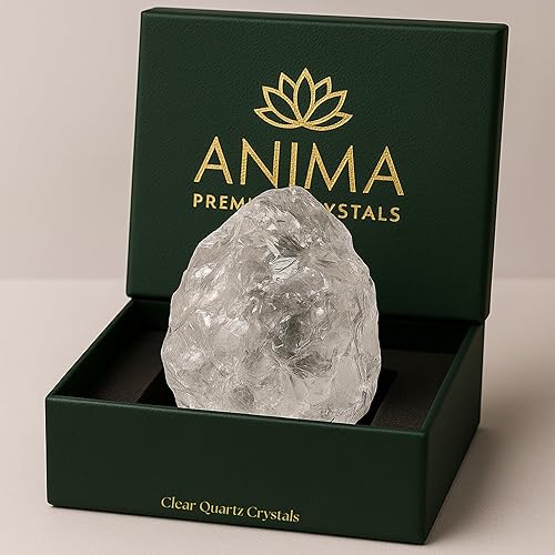 Anima Cristal de Cuarzo Transparente  Grande 1.62" Piedra de Cuarzo Transparente Natural Cruda para Claridad, Energía y Amplificación  de Origen
