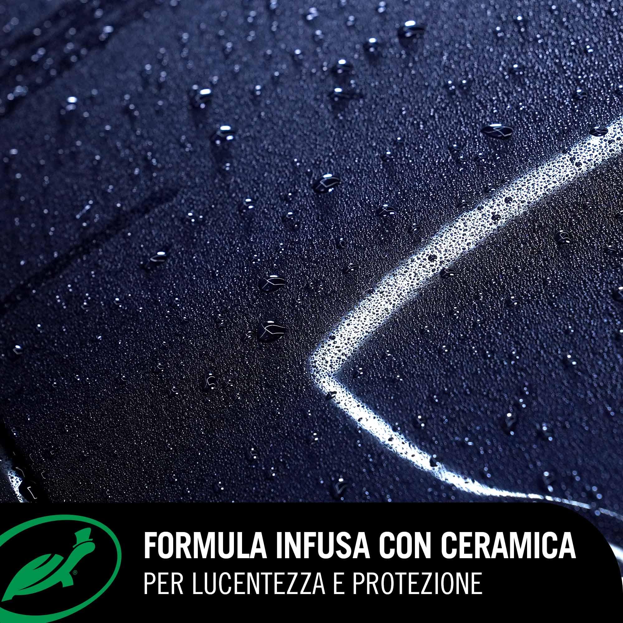 Turtle Wax Hybrid Solutions Ceramic 3-in-1 Detergente per Auto, lavaggio senza acqua, protezione duratura con cera idrofobica e alta brillantezza, sicuro su vernice, vetri, rifiniture e cerchi, 500 ml