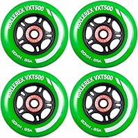 Vista 10 de Rollerex VXT500 - Ruedas para patines en línea, paquete de 4 (rodamientos, espaciadores y arandelas opcionales), ruedas de repuesto duraderas