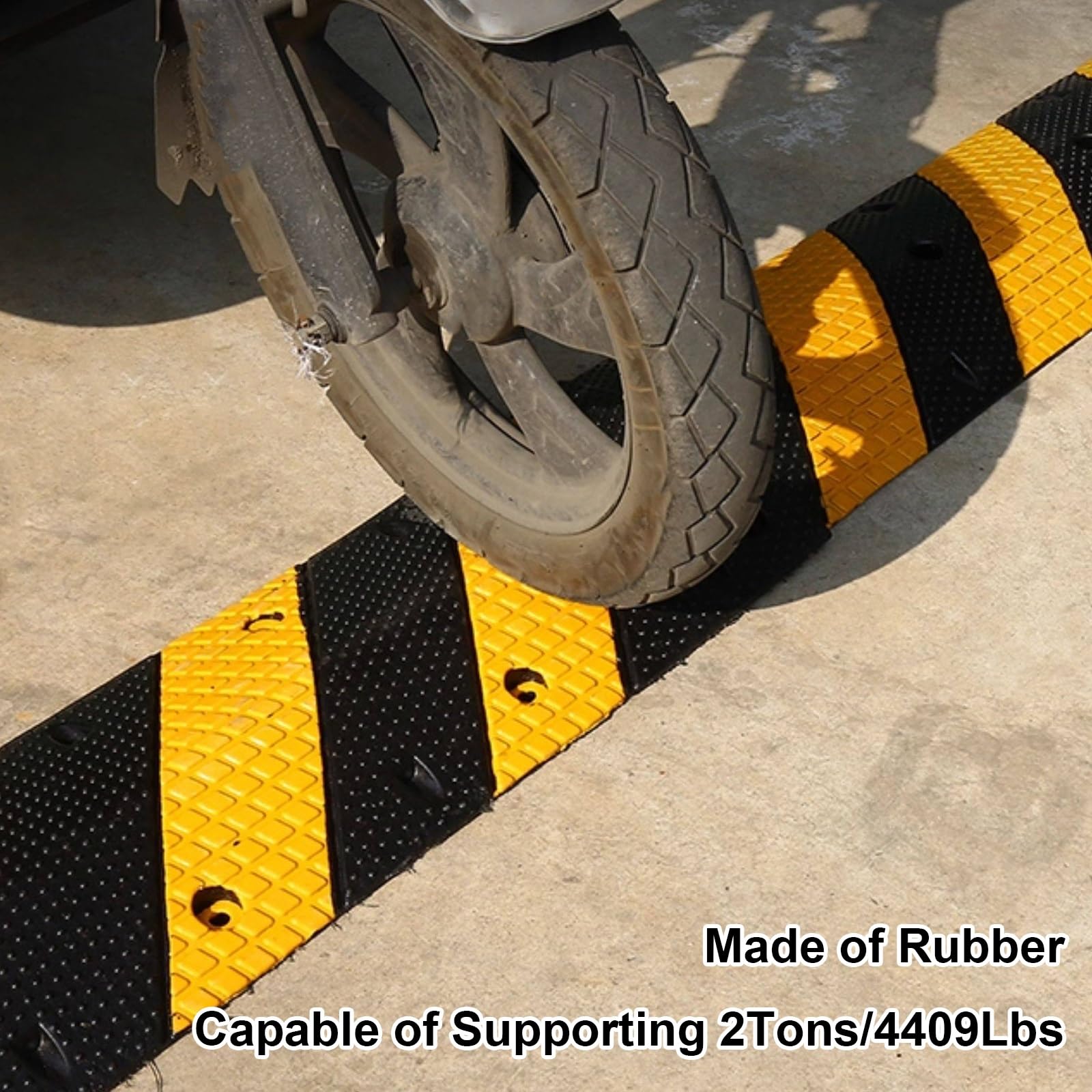 Rampa de Protección de Cable de Goma, Pasacables Suelo de 100 Cm, Protectores de Cables de Suelo para Estacionamientos y Garajes, Capacidad de Carga de 2 Toneladas(100 * 30 * 5cm/39 * 12 * 2in)