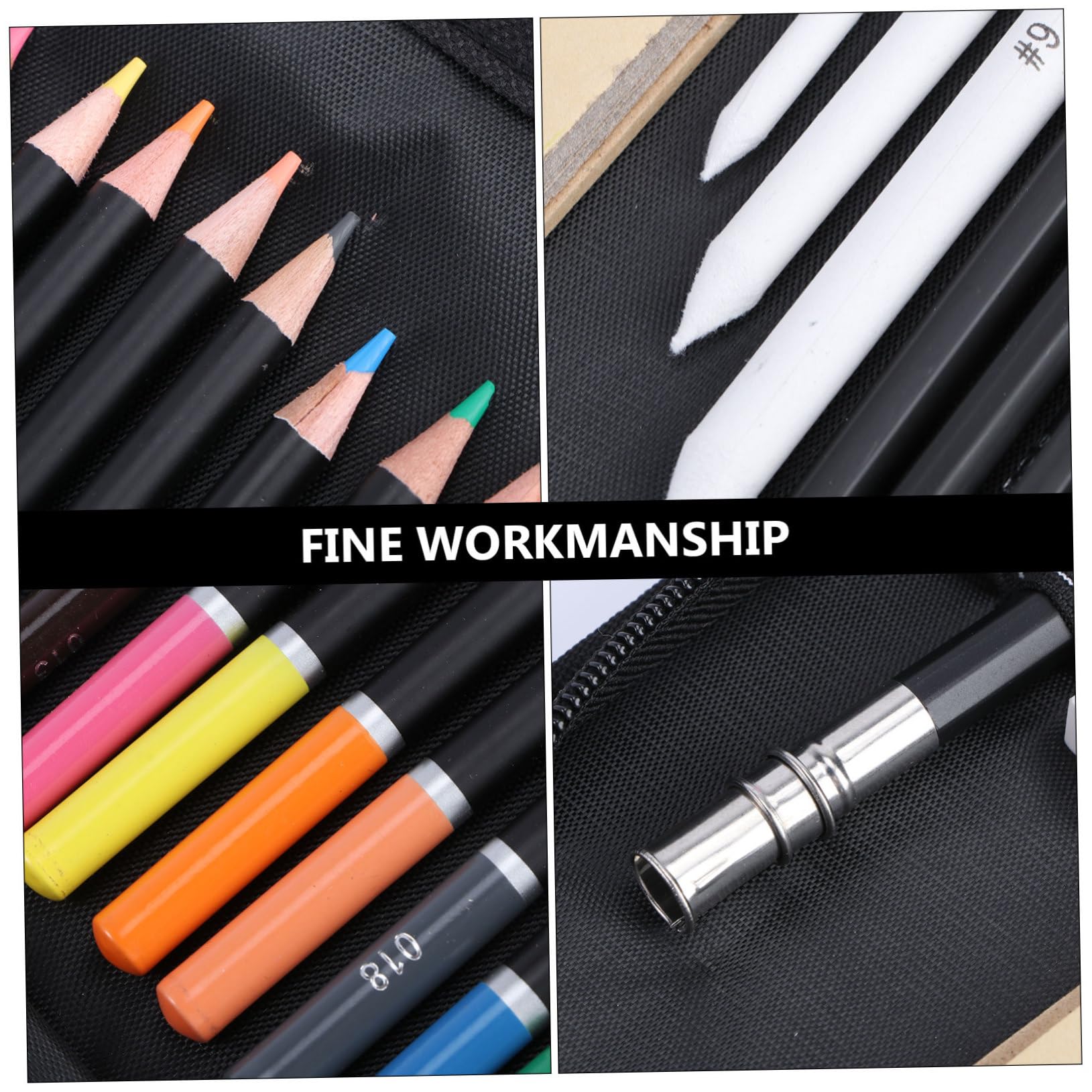 VILLCASE 95pièces Coffret de Crayons de Couleur pour Dessin Crayons Fusain et Rallonge Inclus