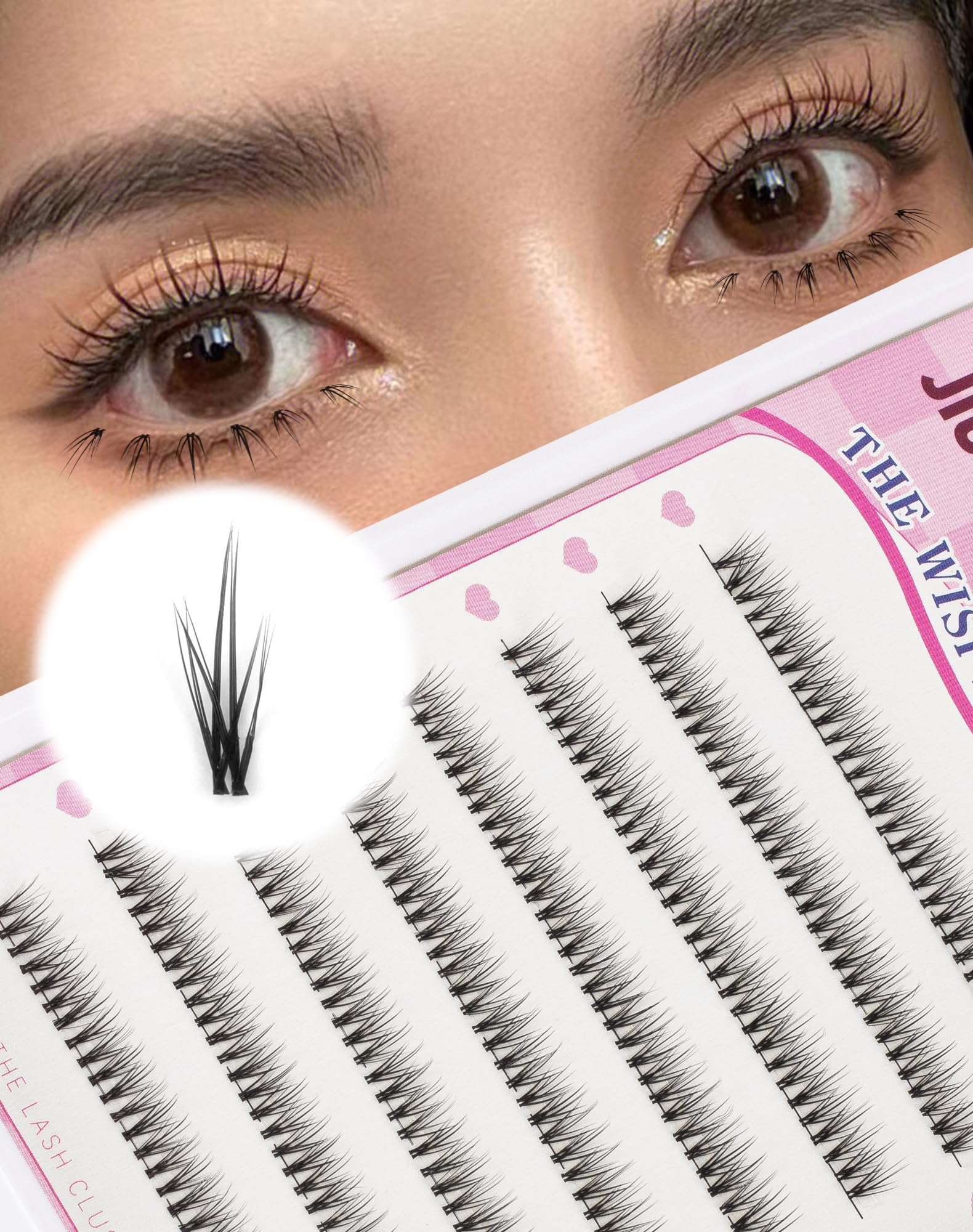 Jiocolor Bottom Lash Clusters, Natural DIY lash Extensions Lower ...