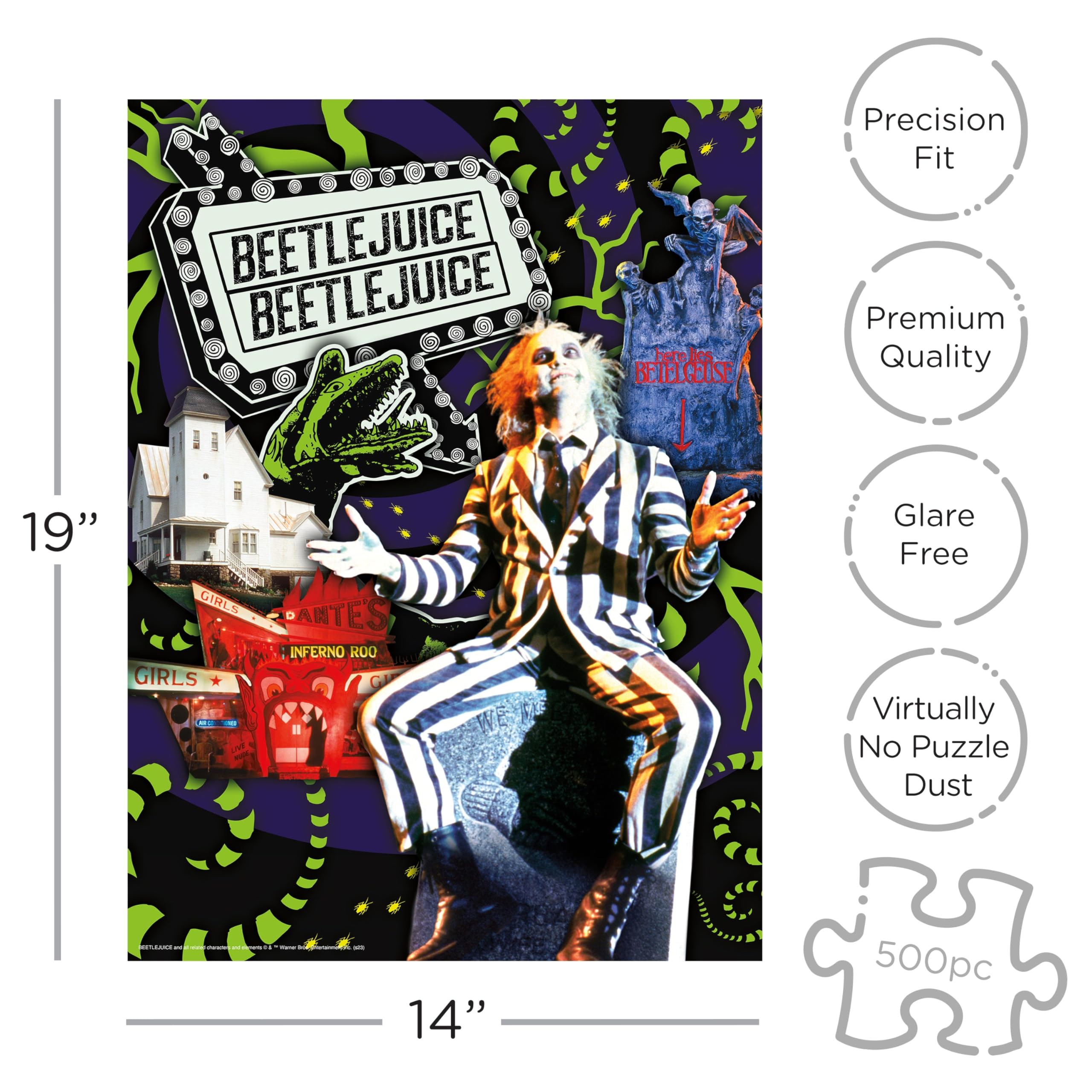 Amazon.com: Aquarius Beetlejuice 500pc Puzzle Coffin Box (500