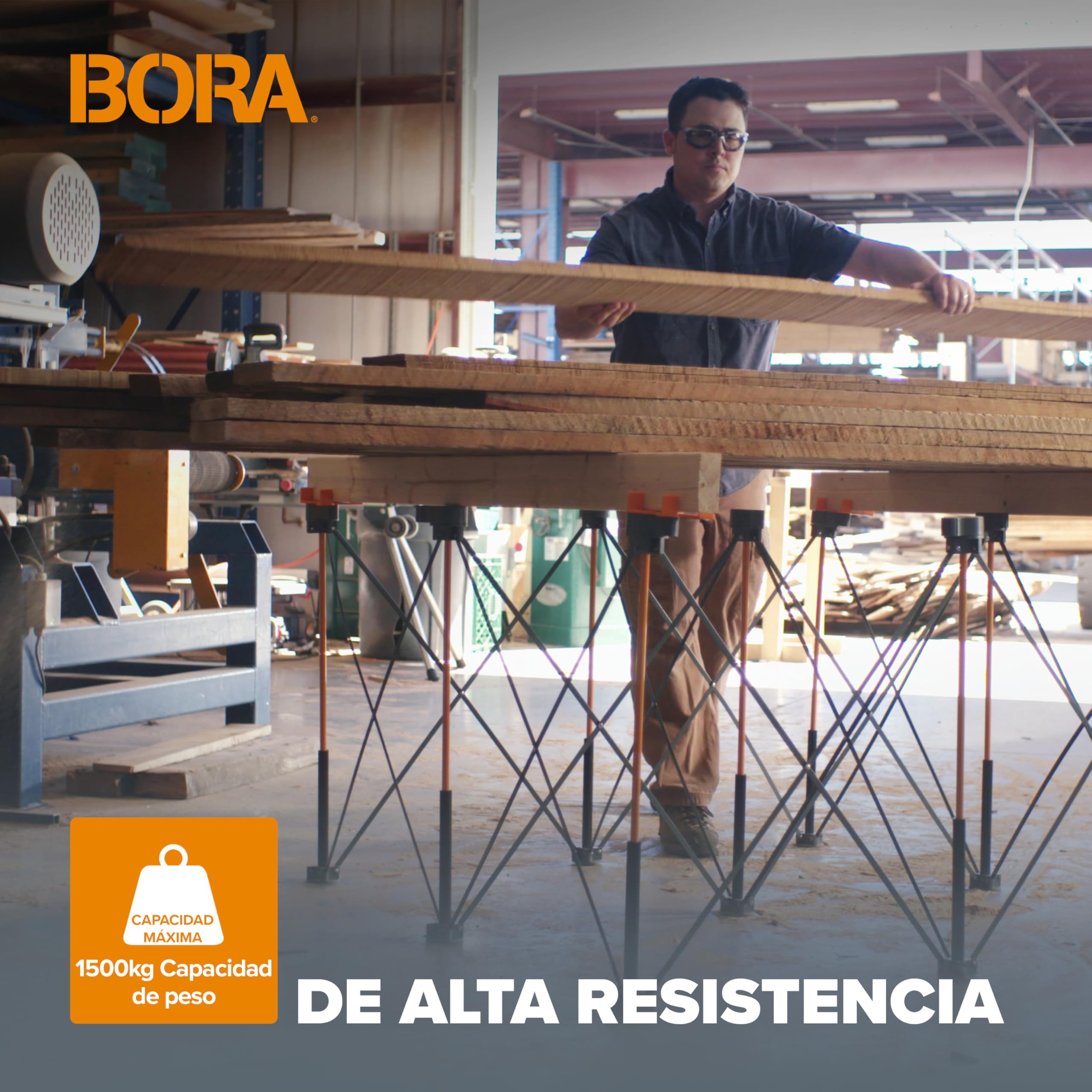 Bora Centipede CK9S Banco de Trabajo Plegable 4x4 ft | Caballete Plegable Portátil, Mesa Taller Resistente hasta 1588 kg