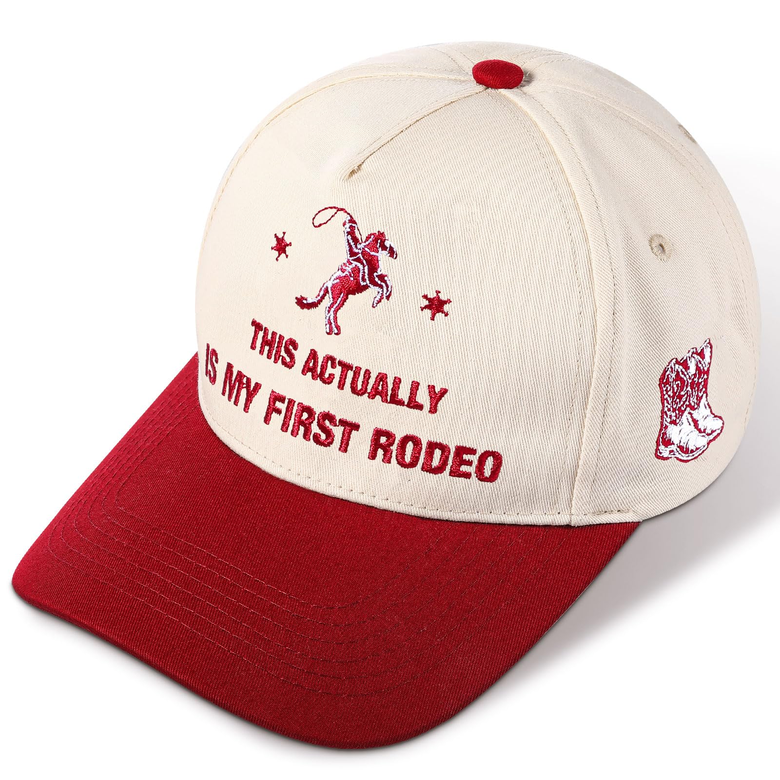 JaGely Two Tone Western Cowboy/Cowgirl Trucker Hat for Women Men Gift Vintage Embroidered Country Baseball Cap