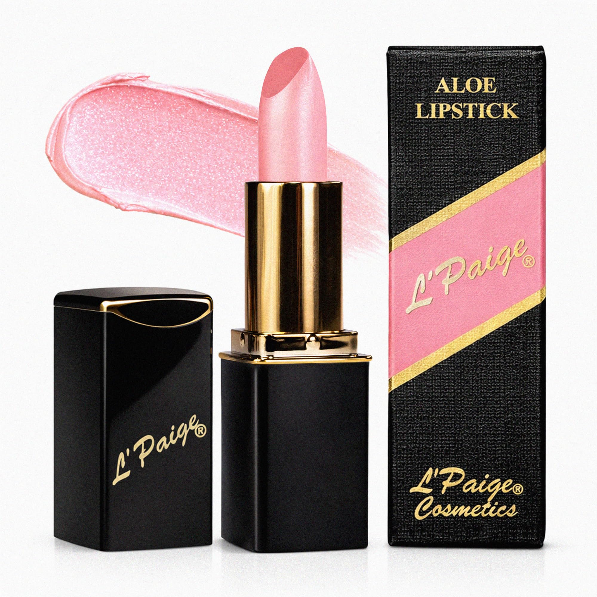 L'Paige L44 - Lápiz labial Shimmery Ice Designer, totalmente natural, AloeVera, hidratante de larga duración