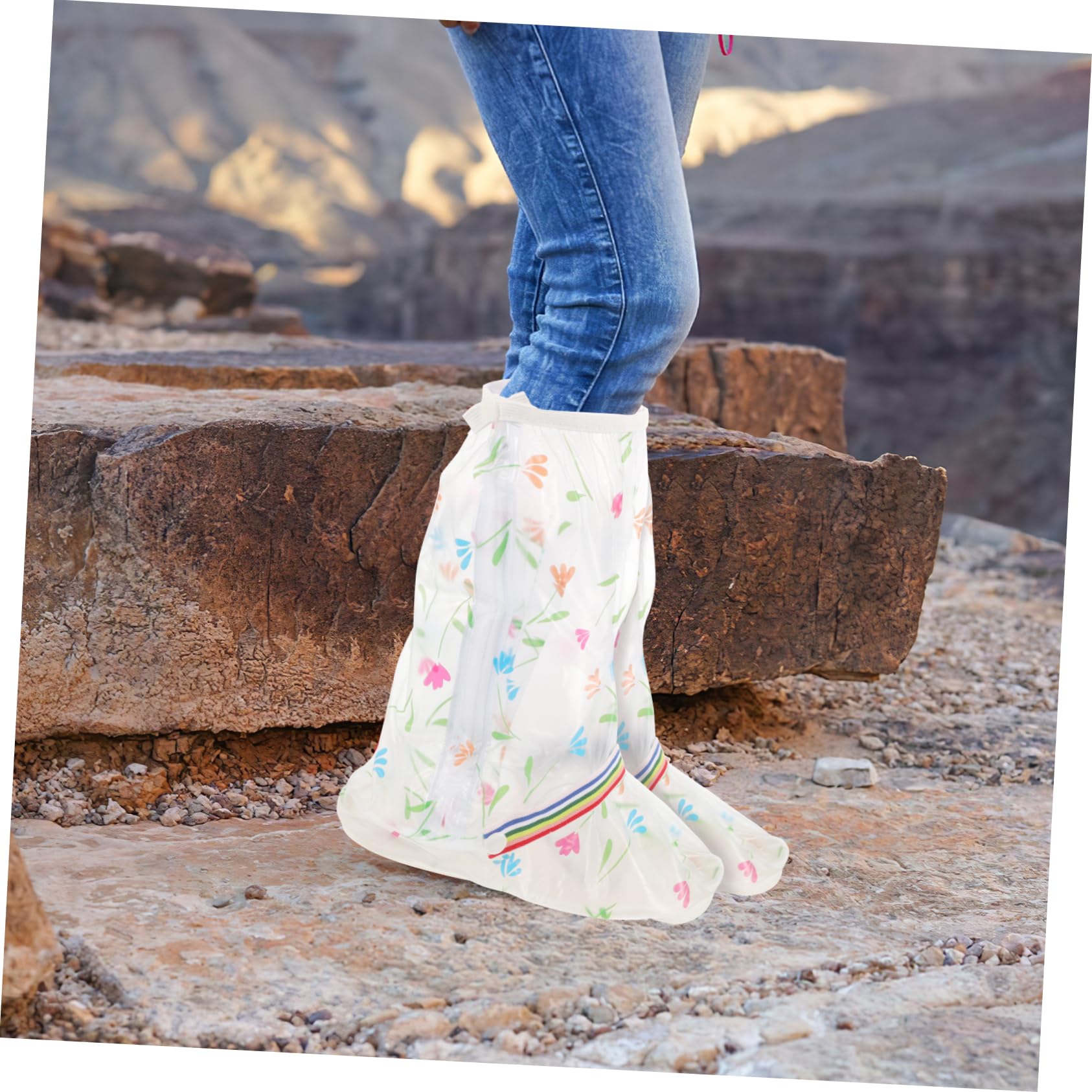 Toddmomy cubrezapatos Impermeable Bolsa de Zapatos Botas de Lluvia Gel Waterproof Impermeables Accesorios Protector de Zapatos de Ciclismo Cubierta de Zapatos de polivinilo