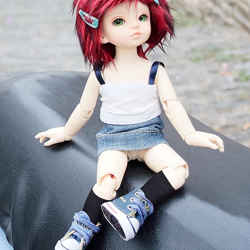 Miniatura 6 de Sotiff 6 pares de mini calcetines de muñeca accesorios de ropa de muñeca para figura de juguete femenino