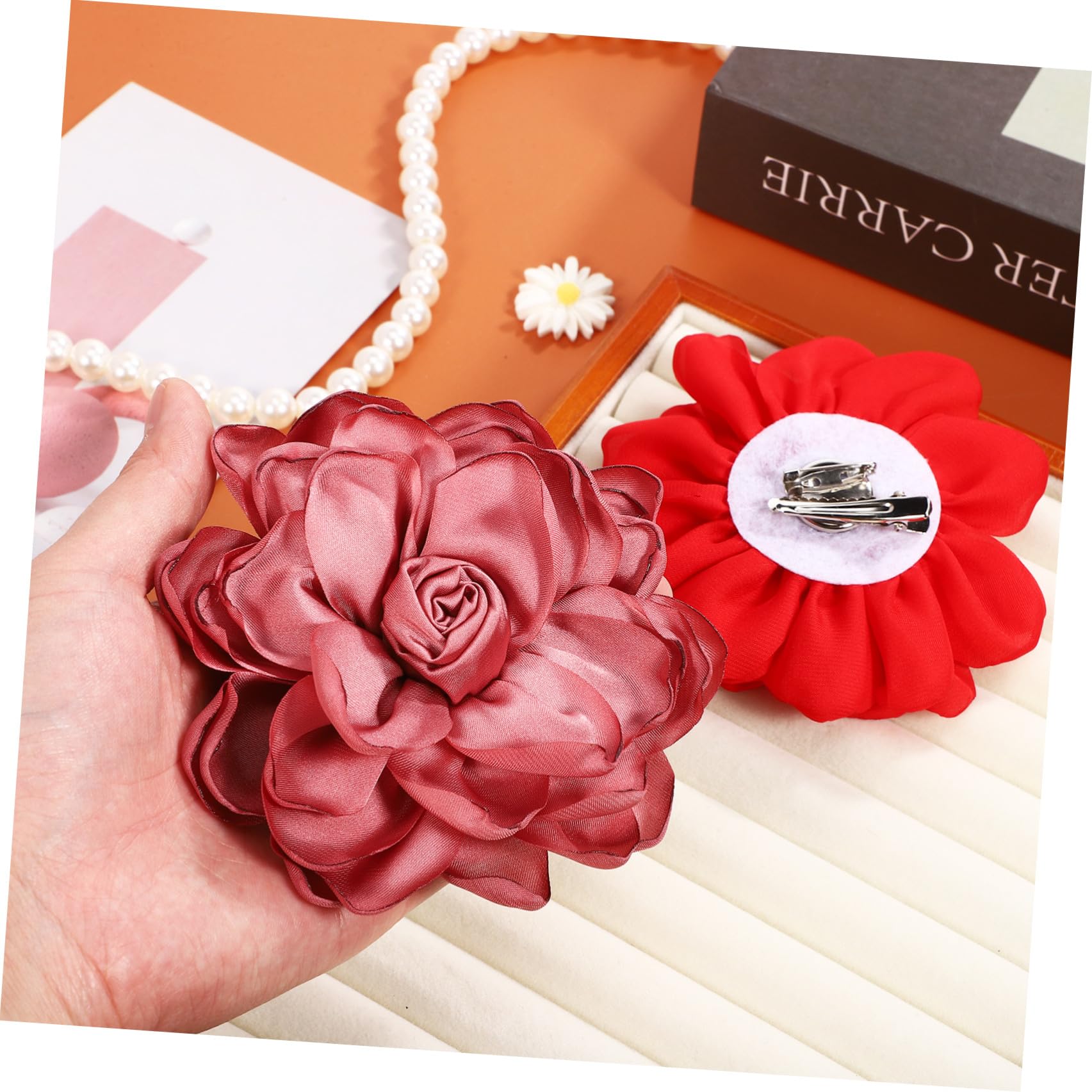 GALPADA Ramillete De Rosas Boutonniere De La Boda Alfileres De Flores Para La Ropa Accesorios De Mujer Broche De Rosa Ramillete De Novia Broches y Alfileres Para Mujer Satín