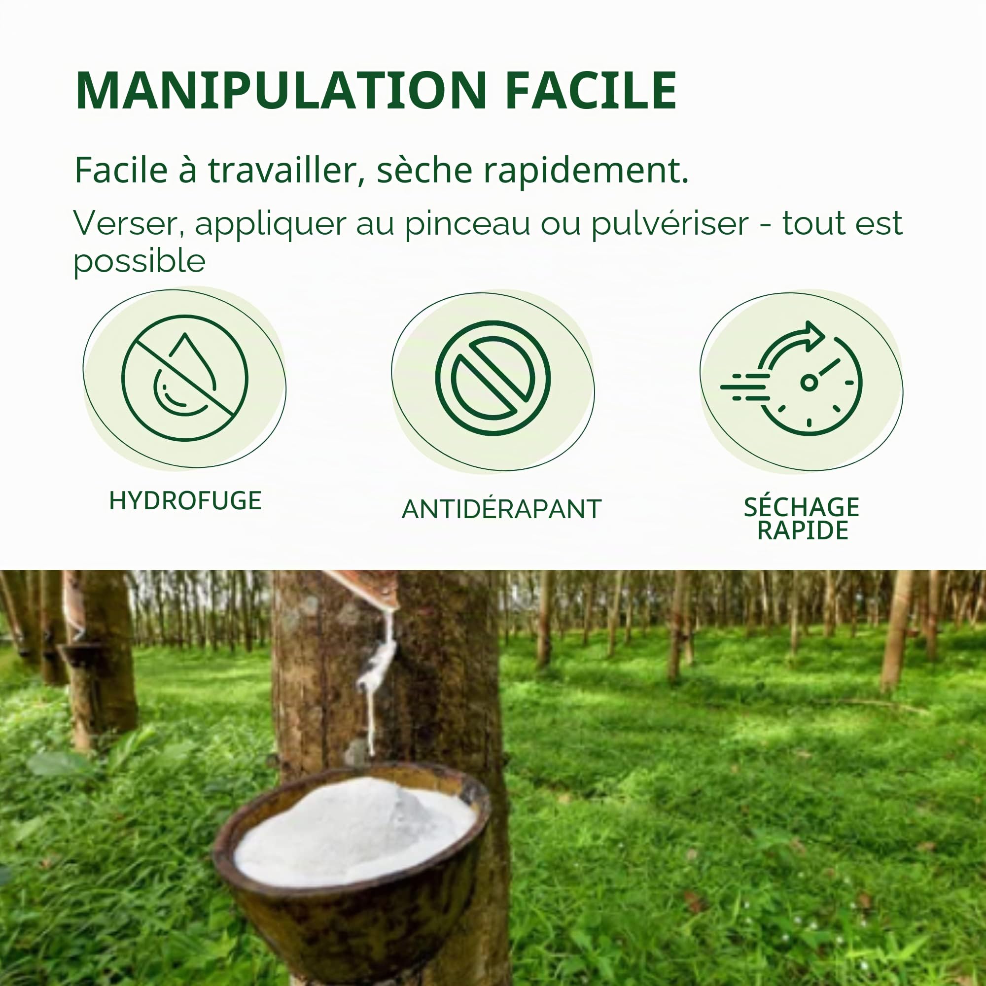 Natursache Lait de latex, bidon de 5 l, latex liquide adapté pour la fabrication de masques, le maquillage, la construction de moules, les chaussettes