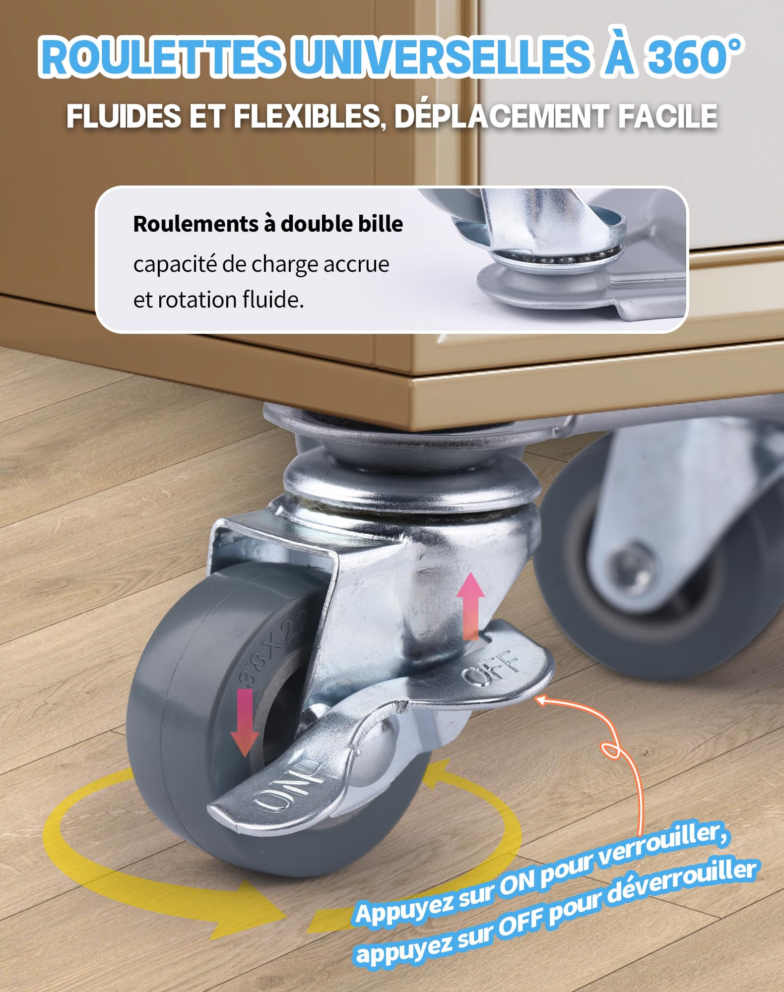 Sollevatore Mobili Pesanti Carico Fino a 800kg Set Sposta Mobili Pesanti Con Ruote Girevoli Robuste 360°, Freno Spostamento per Spostare Mobili, Frigoriferi e Lavatrici