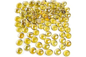 FUTUREPLUSX 1LB Yellow Glass Gold Stones