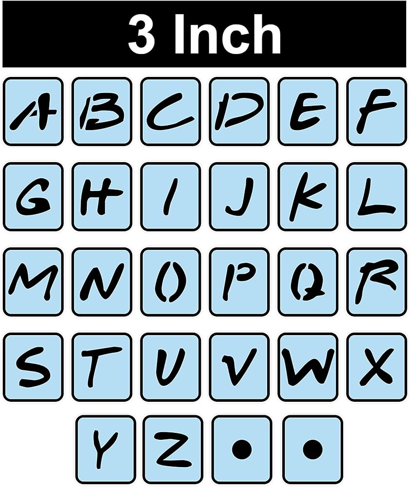 Amazon.com: 26 Piece Friends Font Alphabet Stencil Kit - 3 Inch Letters - Paint Your Own Wood Sign : Arts, Crafts & Sewing